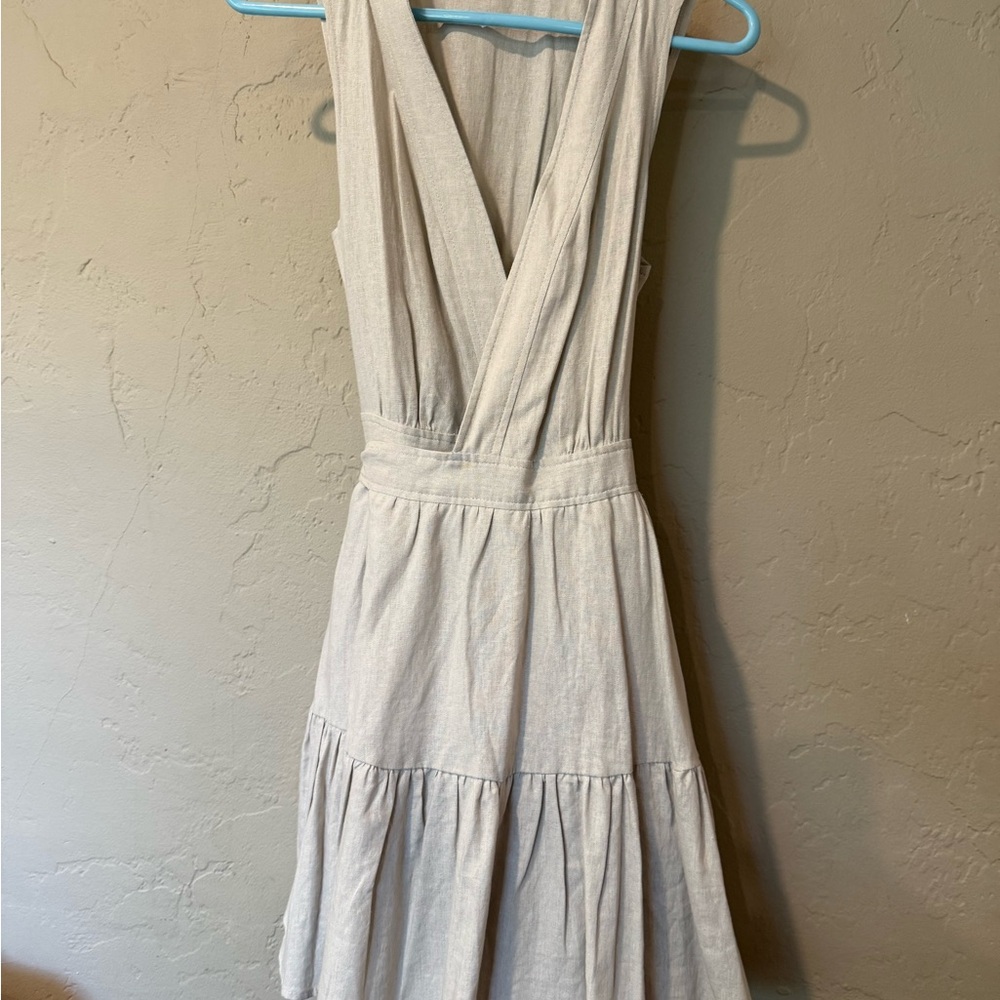 Christian Lacroix White Ruffled Tie Front Sundress